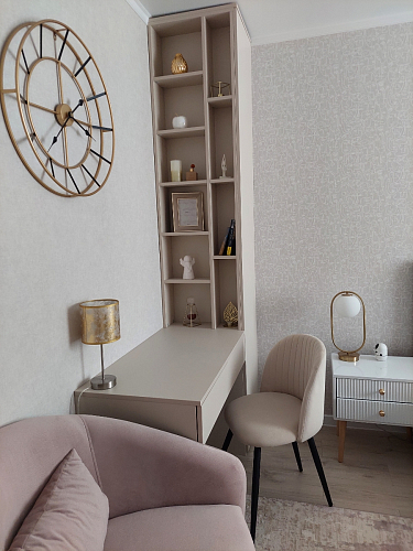 Стул на металлокаркасе Gabi 1 light blue / black / gold фото покупателя 657