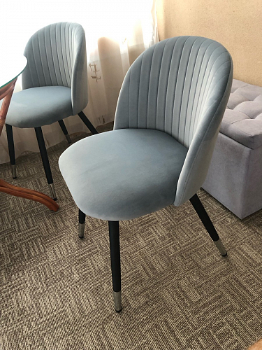 Стул на металлокаркасе Gabi 1 light purple / black фото покупателя 482