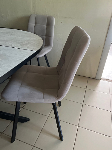 Стул на металлокаркасе Чилли К темно-серый (velutto 32) / черный фото покупателя 548