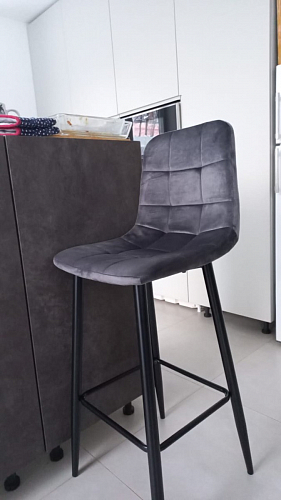 Барный стул Chio black / grey фото покупателя 23