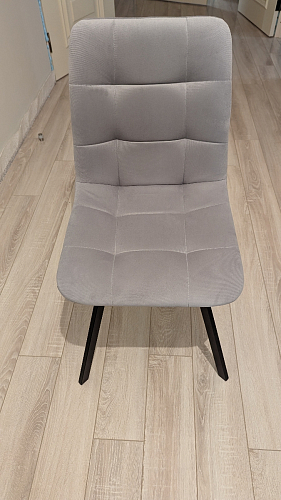 Стул на металлокаркасе Чилли К светло-серый велюр / черный каркас фото покупателя 1115