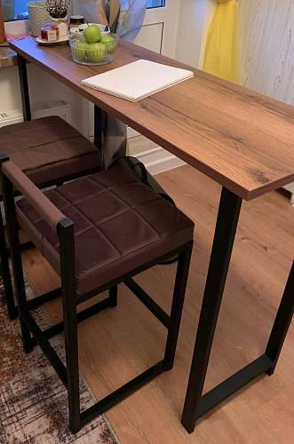 Барная стойка Дилан Лофт 120х40х90 бетон светлый фото покупателя 75