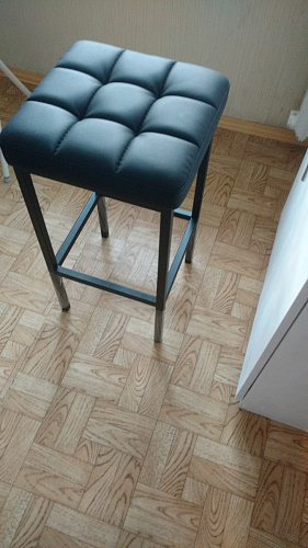 Барный стул Лофт микровелюр катания изумруд / черный матовый фото покупателя 176