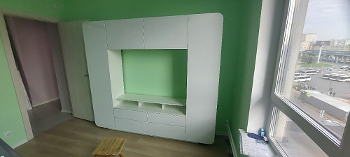 Готовая гостиная Румба белый / белый глянец  - Уцененный экземпляр фото покупателя 32