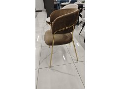 Стул на металлокаркасе Kamelia белый / ткань золотые ножки из шоурума 8