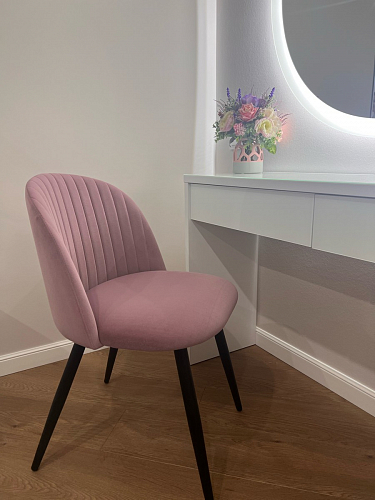 Стул на металлокаркасе Gabi 1 light purple / black фото покупателя 14