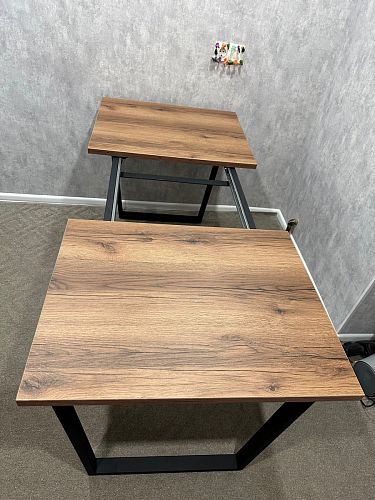 Деревянный стол Лота Лофт 120x75 дуб крафт табачный / черный матовый фото покупателя 701