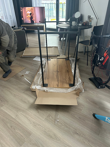 Барная стойка Дилан Лофт 120х40х98 дуб делано темный фото покупателя 88