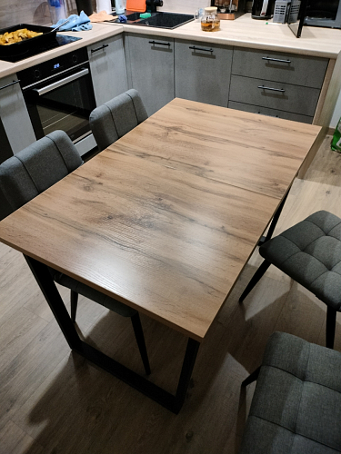 Деревянный стол Лота Лофт 120x75 дуб крафт табачный / черный матовый фото покупателя 107