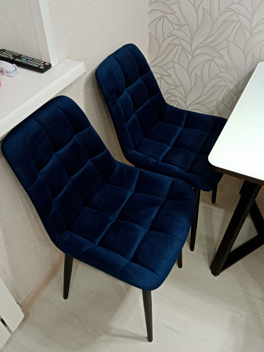 Стул на металлокаркасе Челси бежевый / черный фото покупателя 205