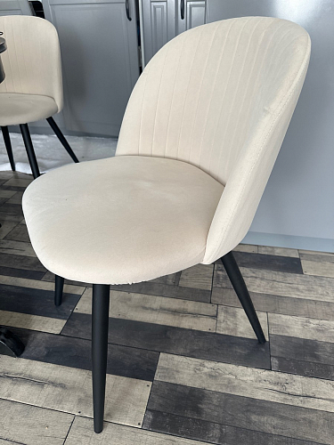 Стул на металлокаркасе Gabi dark beige / black / silver фото покупателя 42