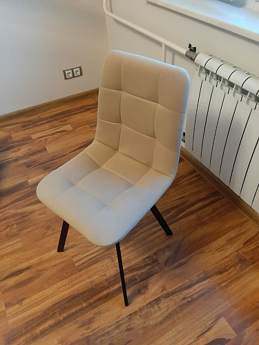 Стул на металлокаркасе Чилли К темно-серый (velutto 32) / черный фото покупателя 458