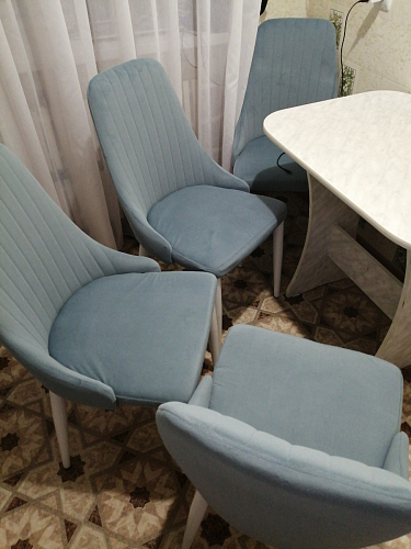 Стул на металлокаркасе Kora green / black фото покупателя 159