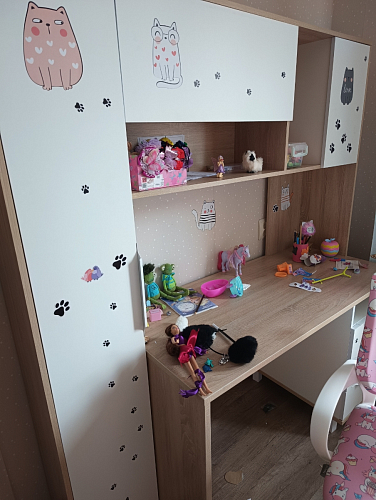 Компьютерный стол Комфорт 12.95 N дуб сонома / сатин фото покупателя 57