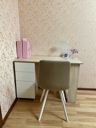 Стул на металлокаркасе Чилли синяя ткань / белый фото покупателя 960