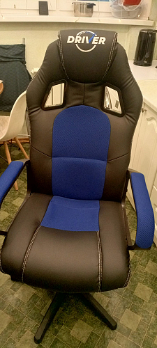 Компьютерное кресло Driver/Драйвер кожзам черный / серый фото покупателя 133