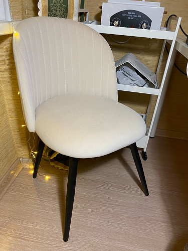 Стул на металлокаркасе Gabi 1 light blue / black / gold фото покупателя 954