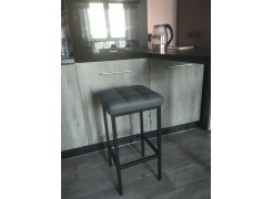 Барный стул Лофт кож.зам. черный / черный матовый фото покупателя 114