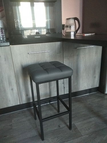 Барный стул Лофт ткань канди грей / черный матовый фото покупателя 114