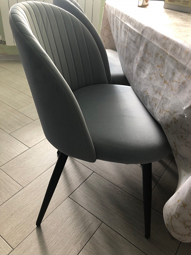 Стул на металлокаркасе Gabi 1 light blue / black / gold фото покупателя 243