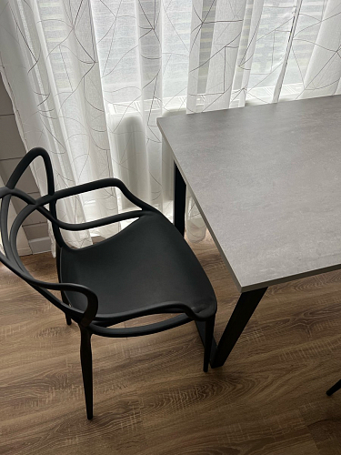 Стол Лота Лофт 120 32 мм бетон / черный матовый фото покупателя 75