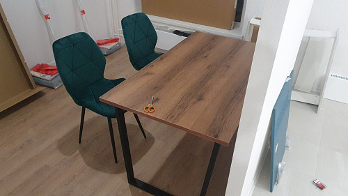 Стол раскладной Лота Лофт 120 25 мм юта / черный матовый фото покупателя 425