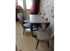 Стол Лота Лофт 140 25 мм юта / белый матовый фото покупателя 300