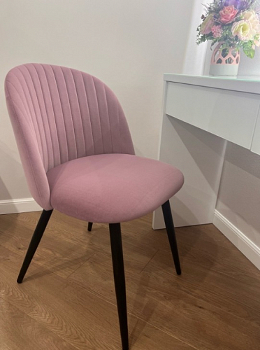 Стул на металлокаркасе Gabi dark beige / black / silver фото покупателя 6