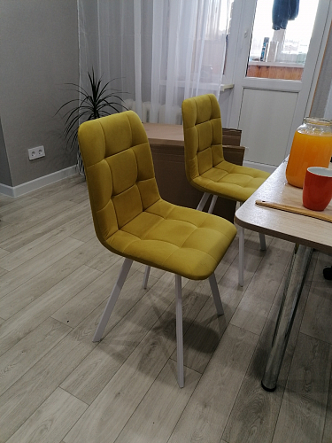 Стул на металлокаркасе Чилли зеленый / белый каркас фото покупателя 39