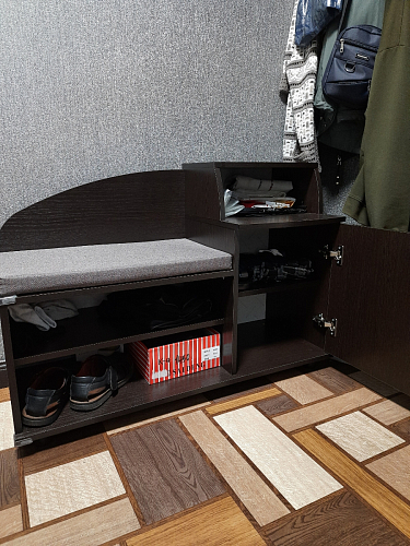 Обувница Аврора дуб млечный / венге фото покупателя 76