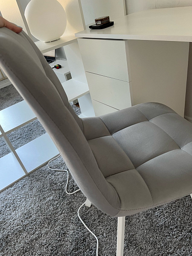 Стул на металлокаркасе Чилли синий / белый фото покупателя 788