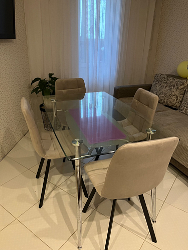 Стул на металлокаркасе Чилли К черный / зеленый фото покупателя 263