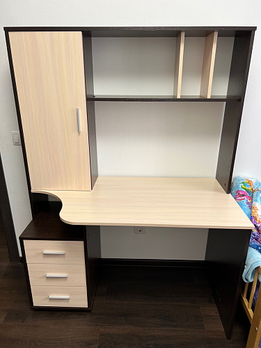 Компьютерный стол КСТ-16 левый дуб сонома / белый фото покупателя 95