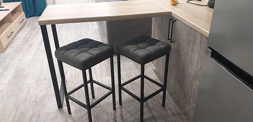 Барный стул Лофт катания лаванда / белый матовый фото покупателя 317