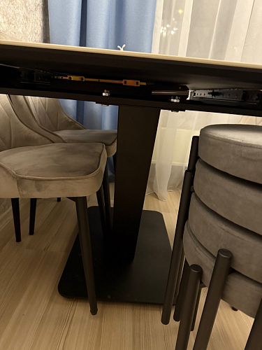 Стол на тумбе Бугун белый / золото фото покупателя 71