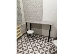 Барная стойка Дилан Лофт 120х40х90 бетон светлый фото покупателя 91