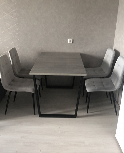 Деревянный стол Лота Лофт 140х80 дуб крафт табачный / черный матовый фото покупателя 657