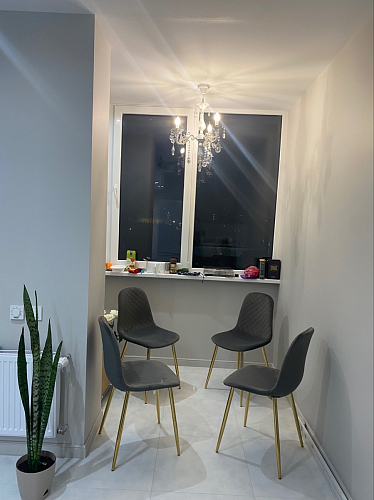 Стул на металлокаркасе Dabl 01 champagne / gold фото покупателя 105