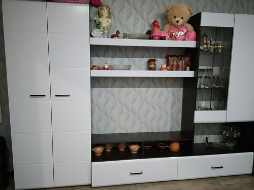 Готовая гостиная Jimenez дуб венге / белый глянец фото покупателя 64