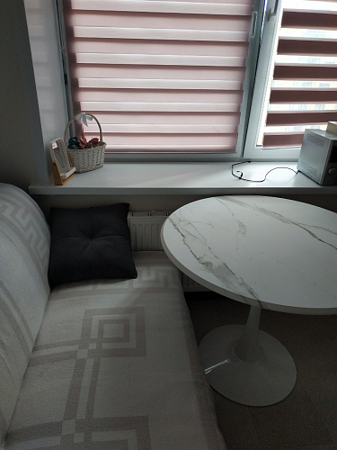 Стол Тулип 90х73 дуб вотан / белый фото покупателя 13