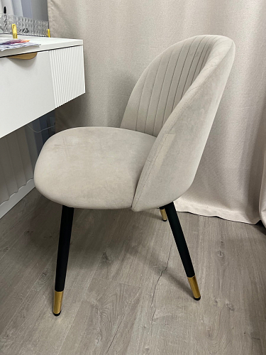 Стул на металлокаркасе Gabi dark beige / black / silver фото покупателя 798