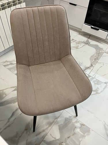 Стул на металлокаркасе Седа 360 К латте (velutto 08) / белый фото покупателя 198