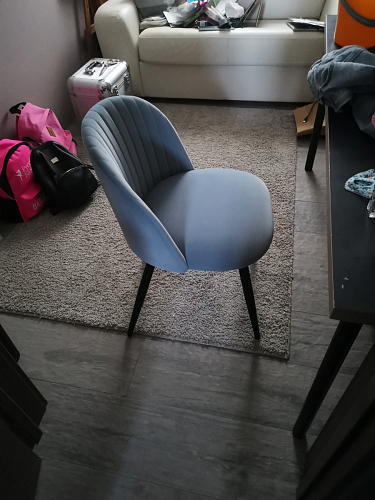 Стул на металлокаркасе Gabi 1 темно-серый / черный фото покупателя 322