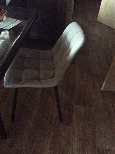 Стул на металлокаркасе Челси бежевый / черный фото покупателя 103