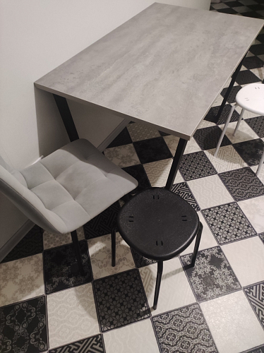 Деревянный стол Лота Лофт 120х75 белый матовый / дуб крафт золотой фото покупателя 894