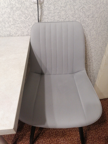 Стул на металлокаркасе Седа 360 К латте (velutto 08) / белый фото покупателя 144