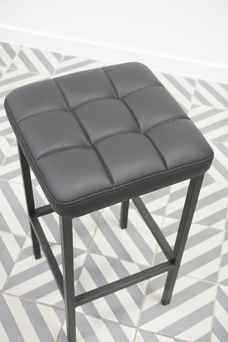 Барный стул Лофт микровелюр катания блэк / черный матовый из шоурума 1