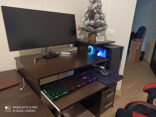 Стол компьютерный Джаз-24 правый венге фото покупателя 1