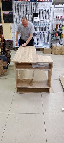 Письменный стол СПм-25 левый белый  - Уцененный экземпляр фото покупателя 59