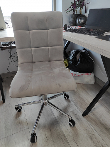 Компьютерное кресло Квадро бежевый / черный фото покупателя 3